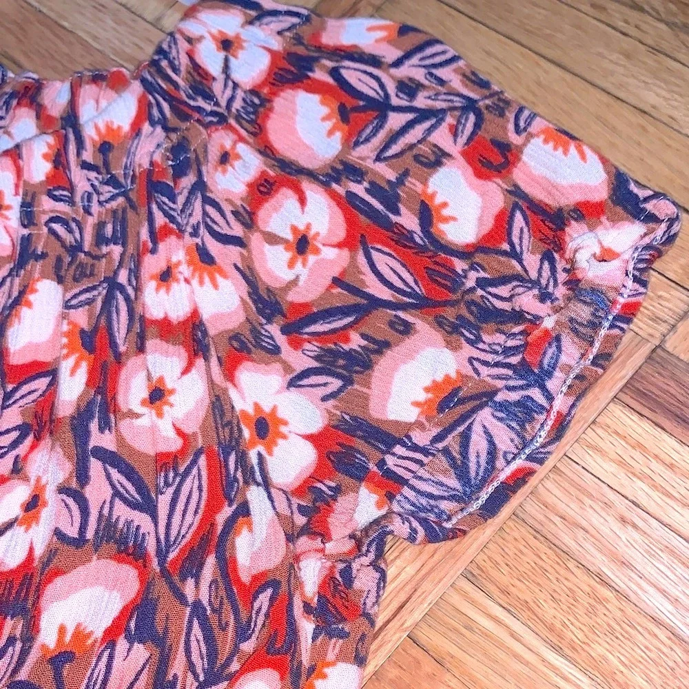 Gymboree EUC Girls Size 5 - Flutter Sleeve Floral Dress - Drop Waist - LIKE NEW!